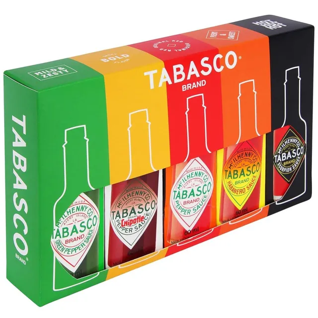 tabasco-coffret-cadeau-hot-ones-deluxe-5-sauces-piquantes-x-60-ml image 1