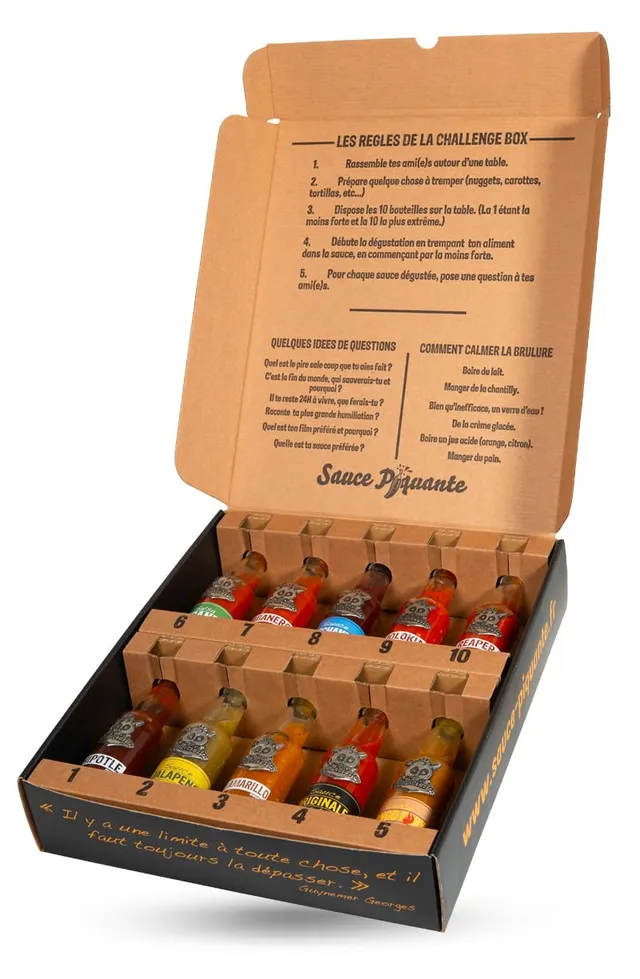 hellicious-challenge-box-coffret-de-10-sauces-piquantes-artisanales-fran-aises-d image 1