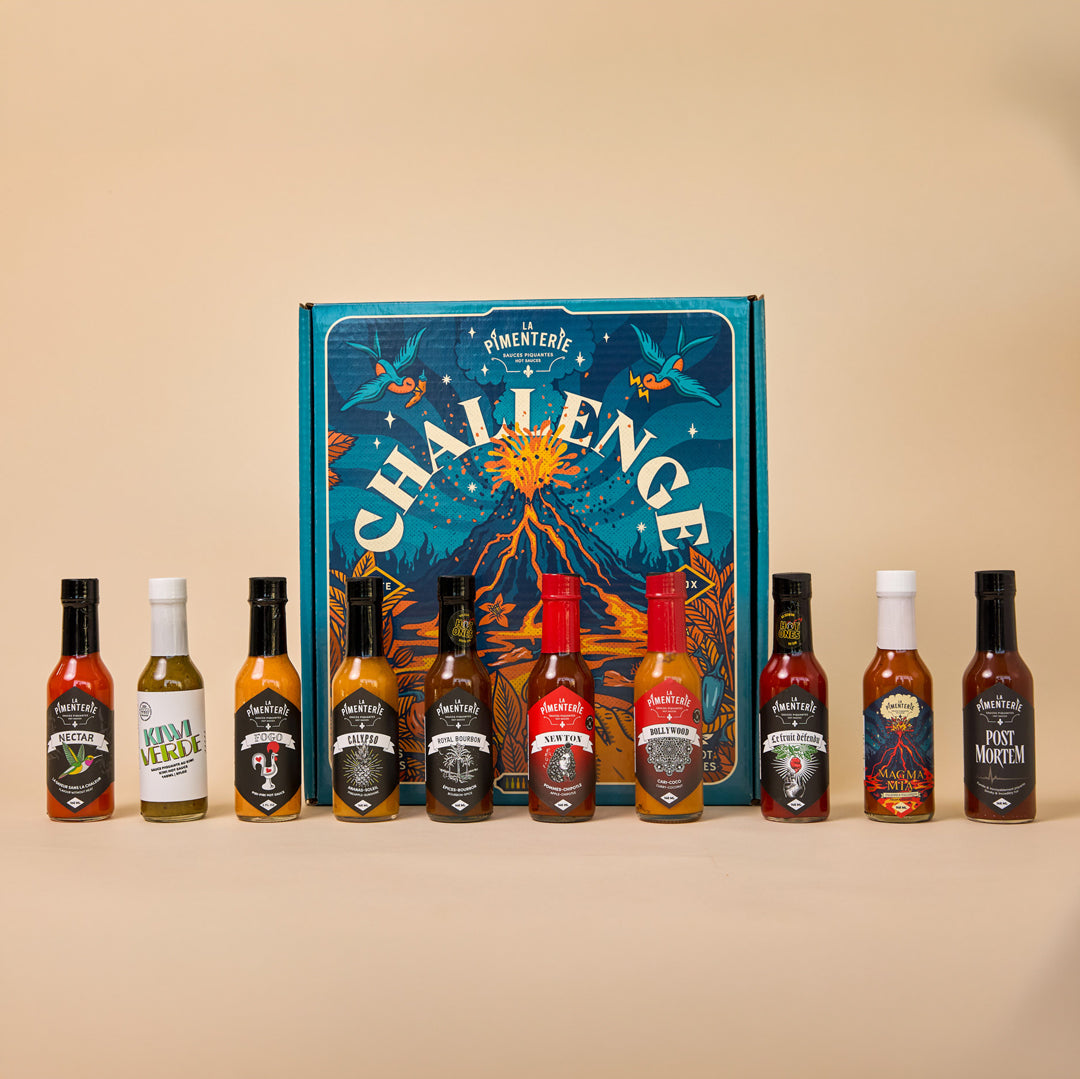 la-pimenterie-challenge-box-26-27-coffret-10-sauces-piquantes-d-intensit-progres image 1