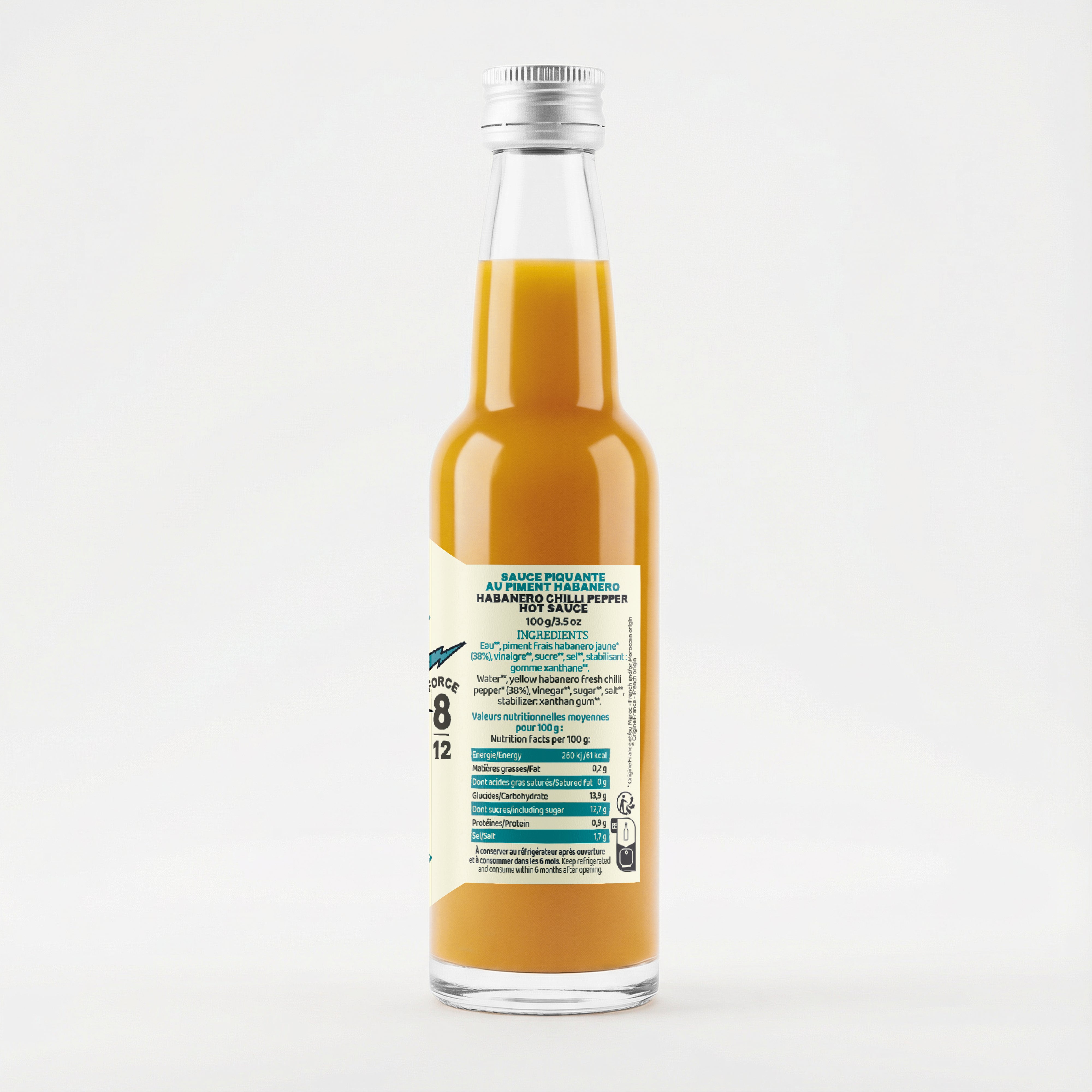 maison-martin-tonnerre-force-8-12-sauce-piquante-pur-habanero-jaune image 2
