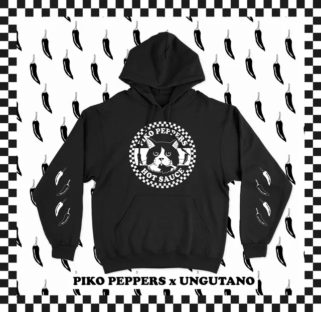 piko-peppers-chandail-capuchon-noir-champion-sweat-hoodie-tailles-m-l-xl image 1