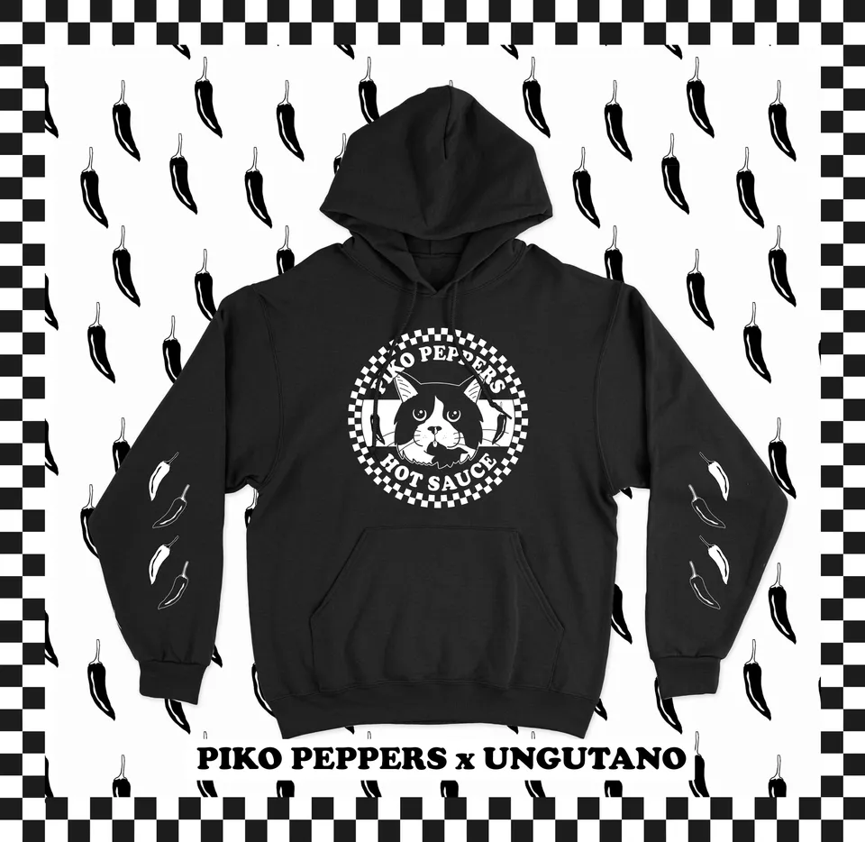 piko-peppers-chandail-capuchon-noir-champion-sweat-hoodie-tailles-m-l-xl image 1