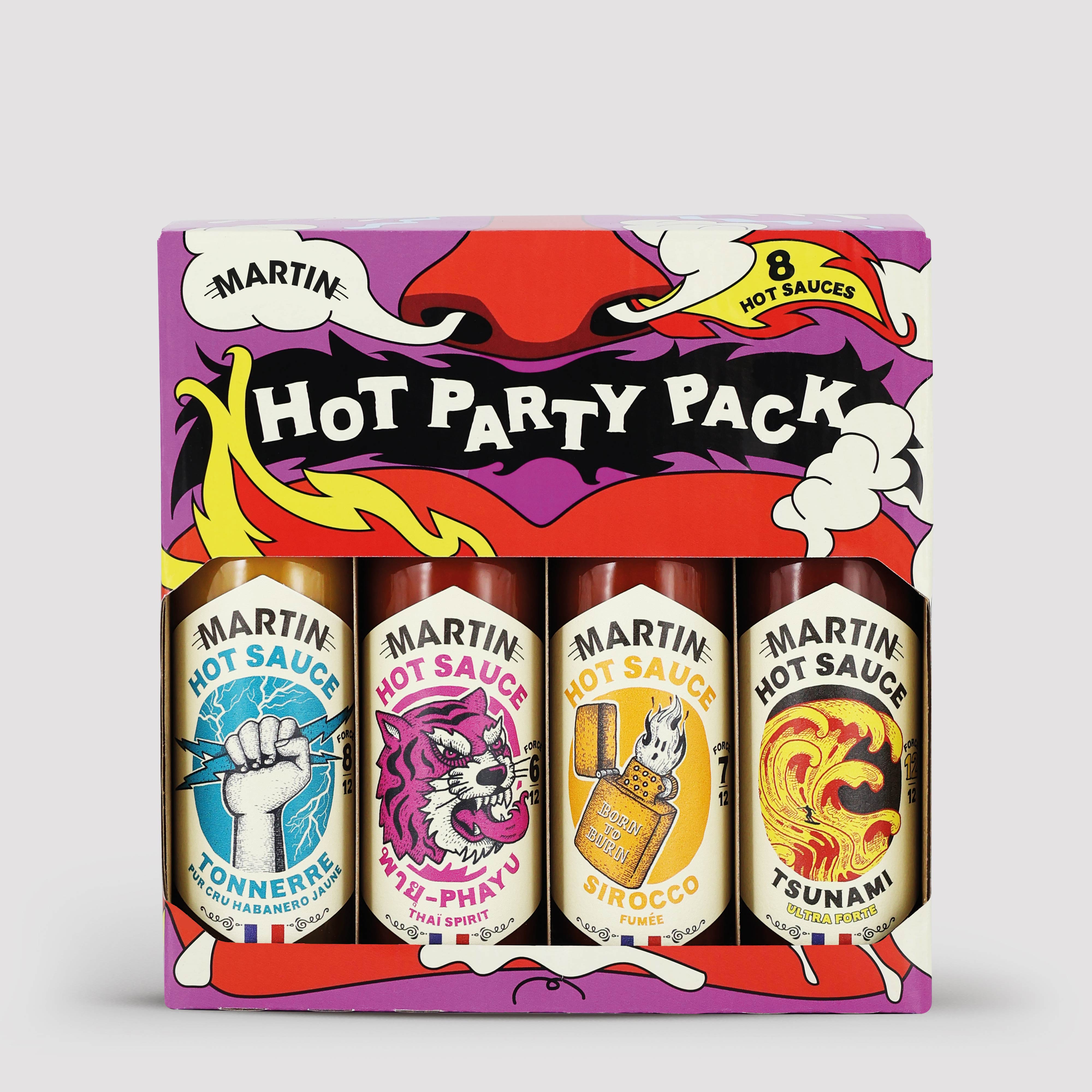 maison-martin-hot-party-pack-8-bouteilles-coffret-8-sauces-piment-es image 3