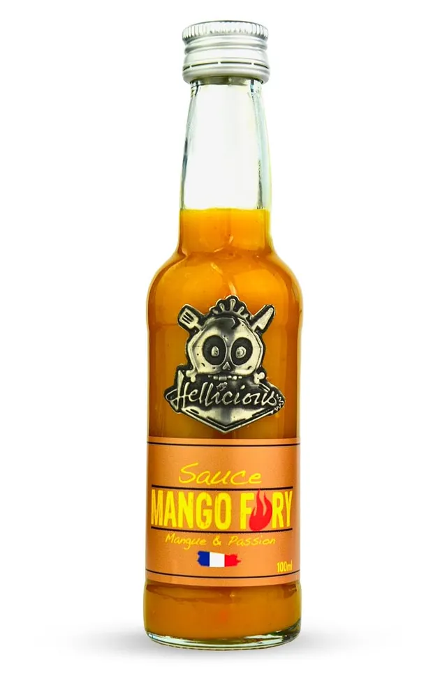 hellicious-mango-fury-sauce-piquante-fran-aise-exotique-mangue-et-fruit-de-la-pa image 1