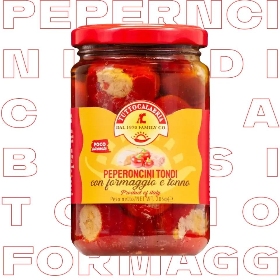 tuttocalabria-peperoncini-ripieni-tonno-e-parmigiano-reggiano-dop-sott-olio image 1