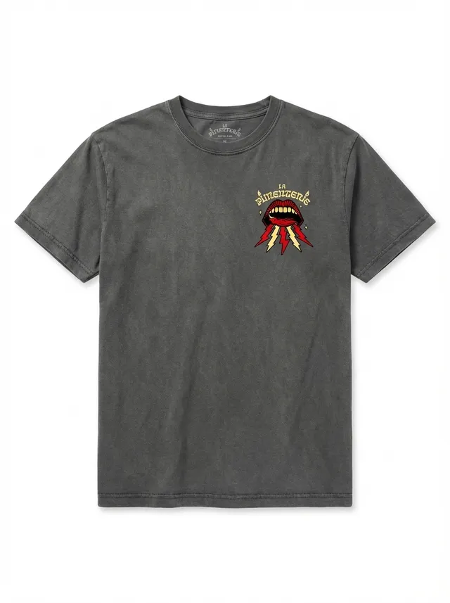 la-pimenterie-t-shirt-pepper-gris-min-ral-t-shirt-coton-relaxed-fit-logo-bouche image 1