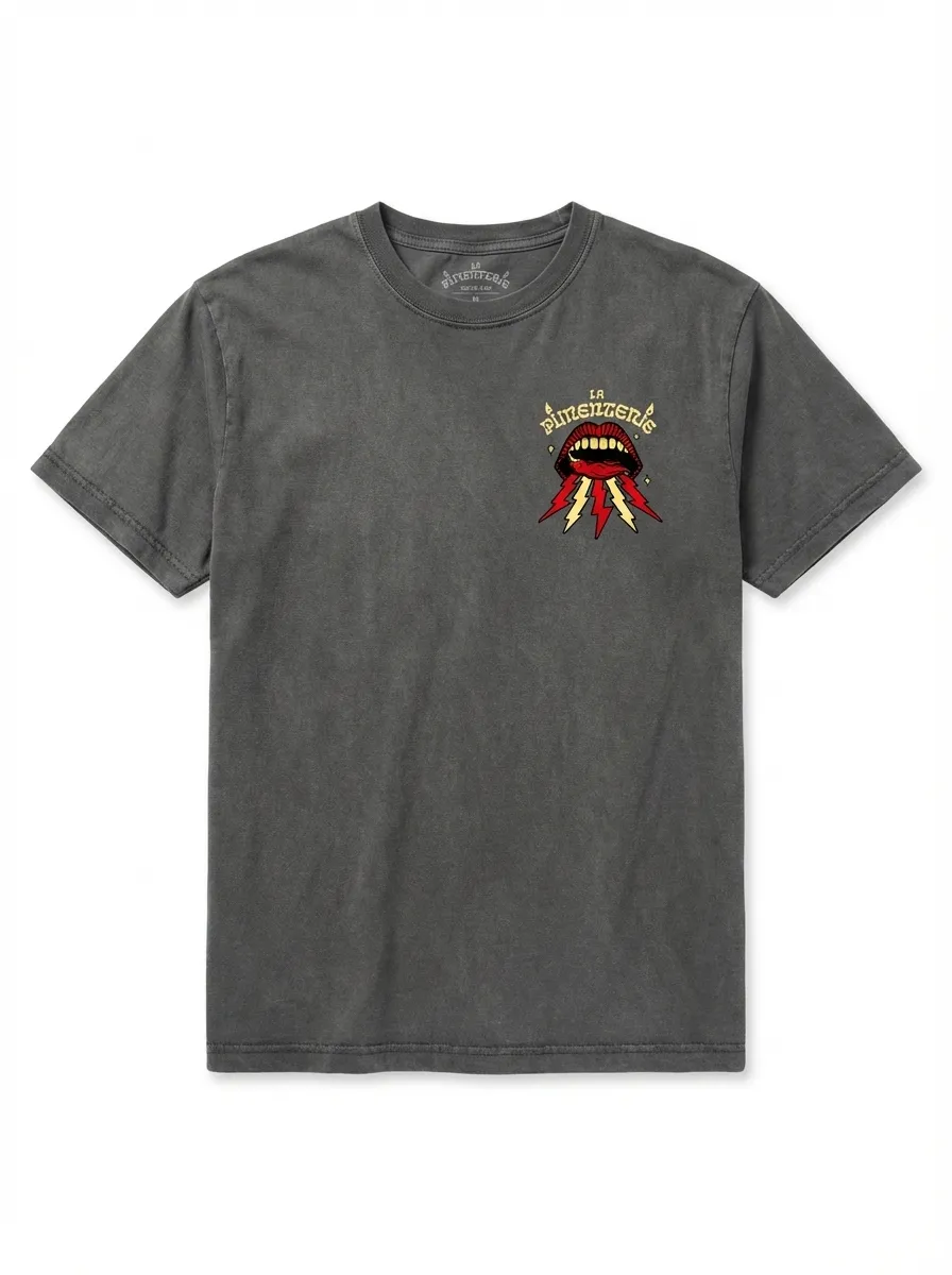 la-pimenterie-t-shirt-pepper-gris-min-ral-t-shirt-coton-relaxed-fit-logo-bouche image 1