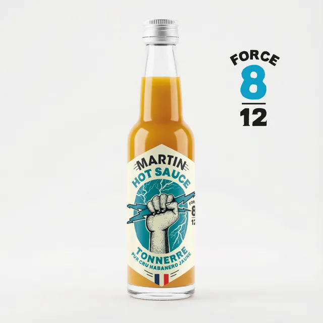 maison-martin-tonnerre-force-8-12-sauce-piquante-pur-habanero-jaune image 1