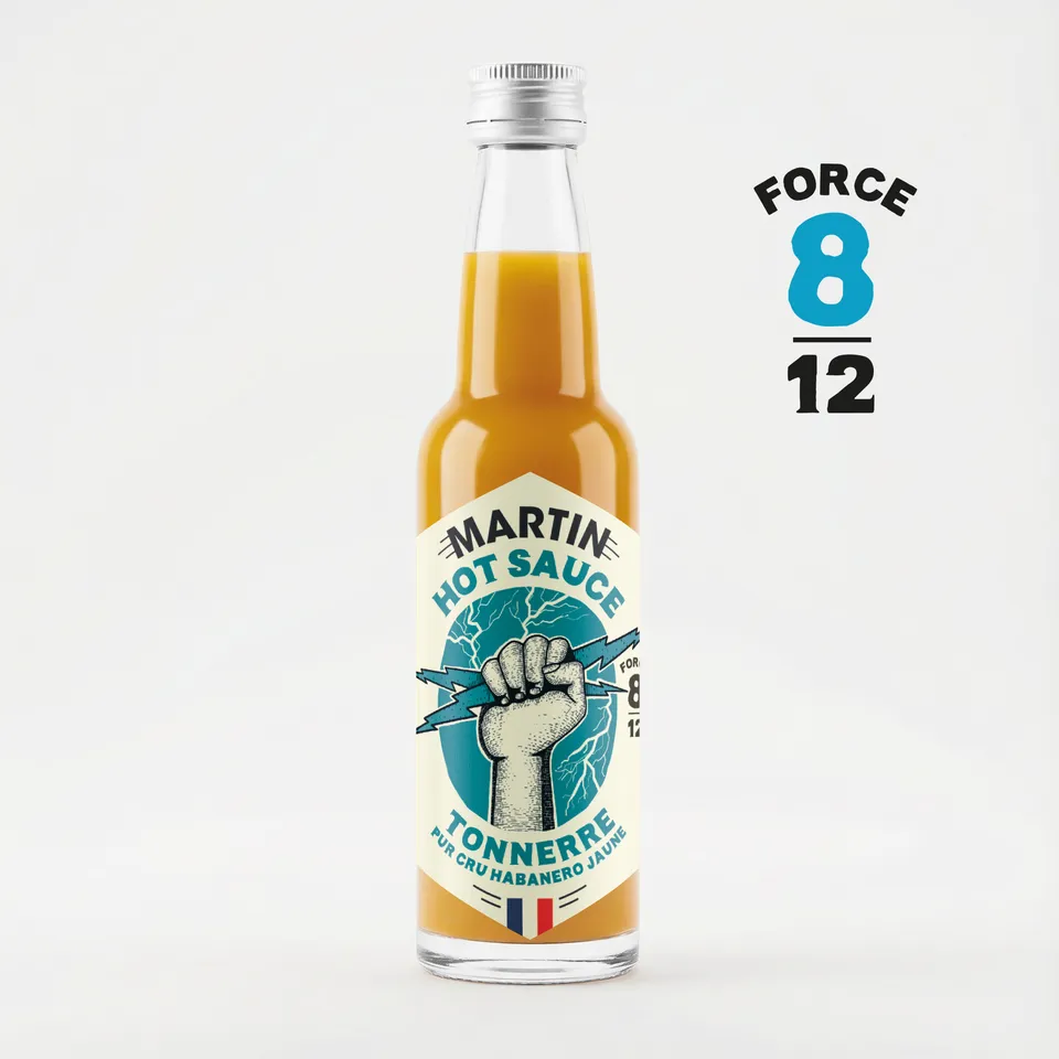 maison-martin-tonnerre-force-8-12-sauce-piquante-pur-habanero-jaune image 1