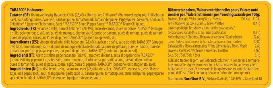 tabasco-duo-2-x-148-ml-scorpion-sauce-habanero-sauce-extra-fortes image 1
