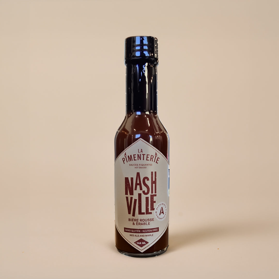 la-pimenterie-nashville-sauce-piquante-sucr-e-l-huile-cayenne-rable-et-bi-re-rou image 1
