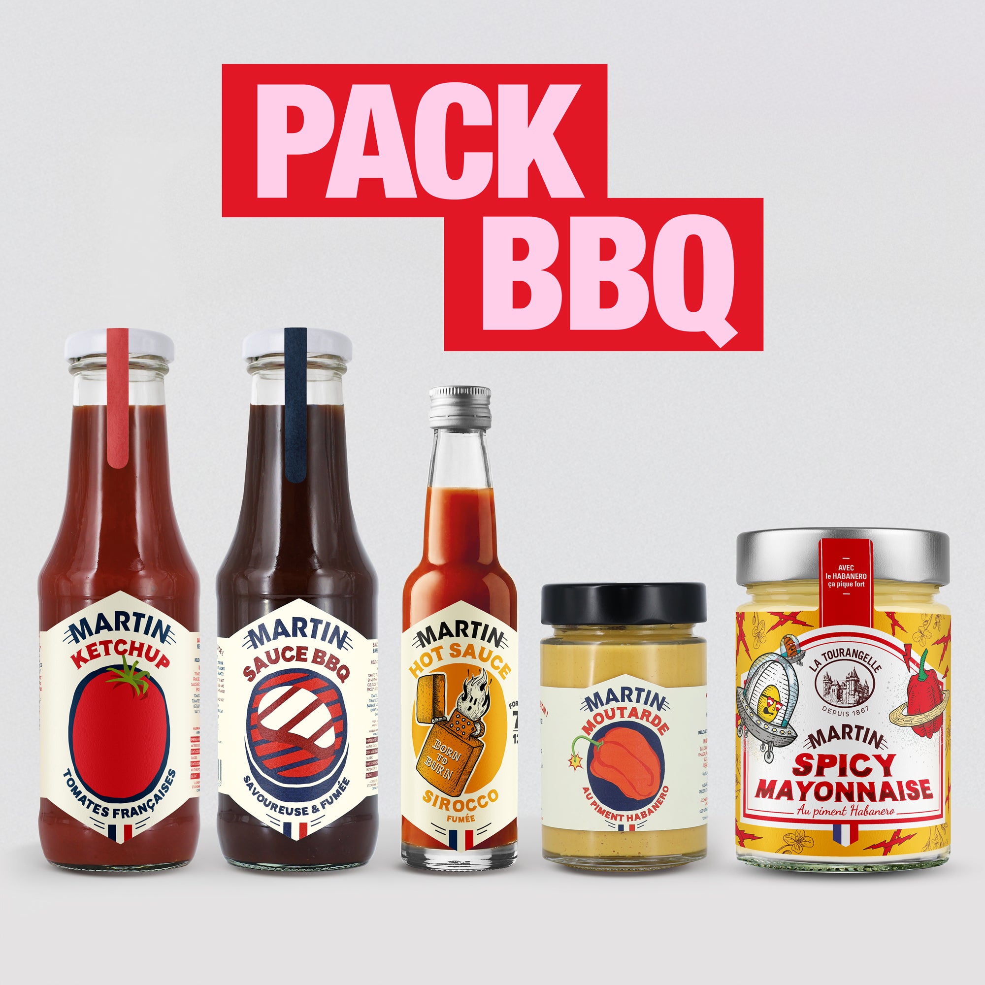 maison-martin-pack-bbq-ketchup-sauce-bbq-spicy-mayo-moutarde-habanero image 1