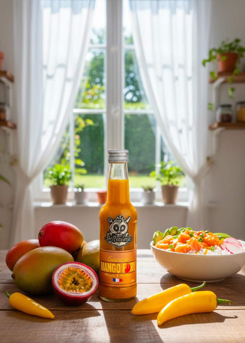 hellicious-mango-fury-sauce-piquante-fran-aise-exotique-mangue-et-fruit-de-la-pa image 2