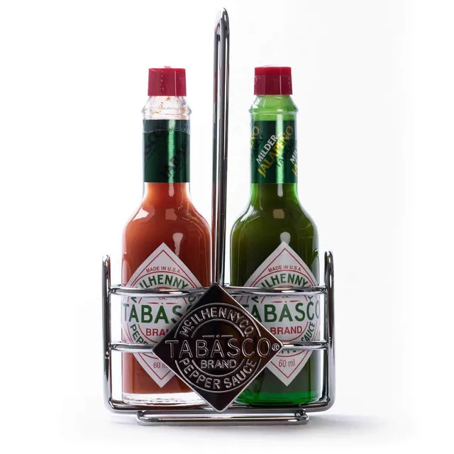 tabasco-caddy-set-sauce-piquante-2-x-60-ml-rouge-originale-verte-jalape-o image 1