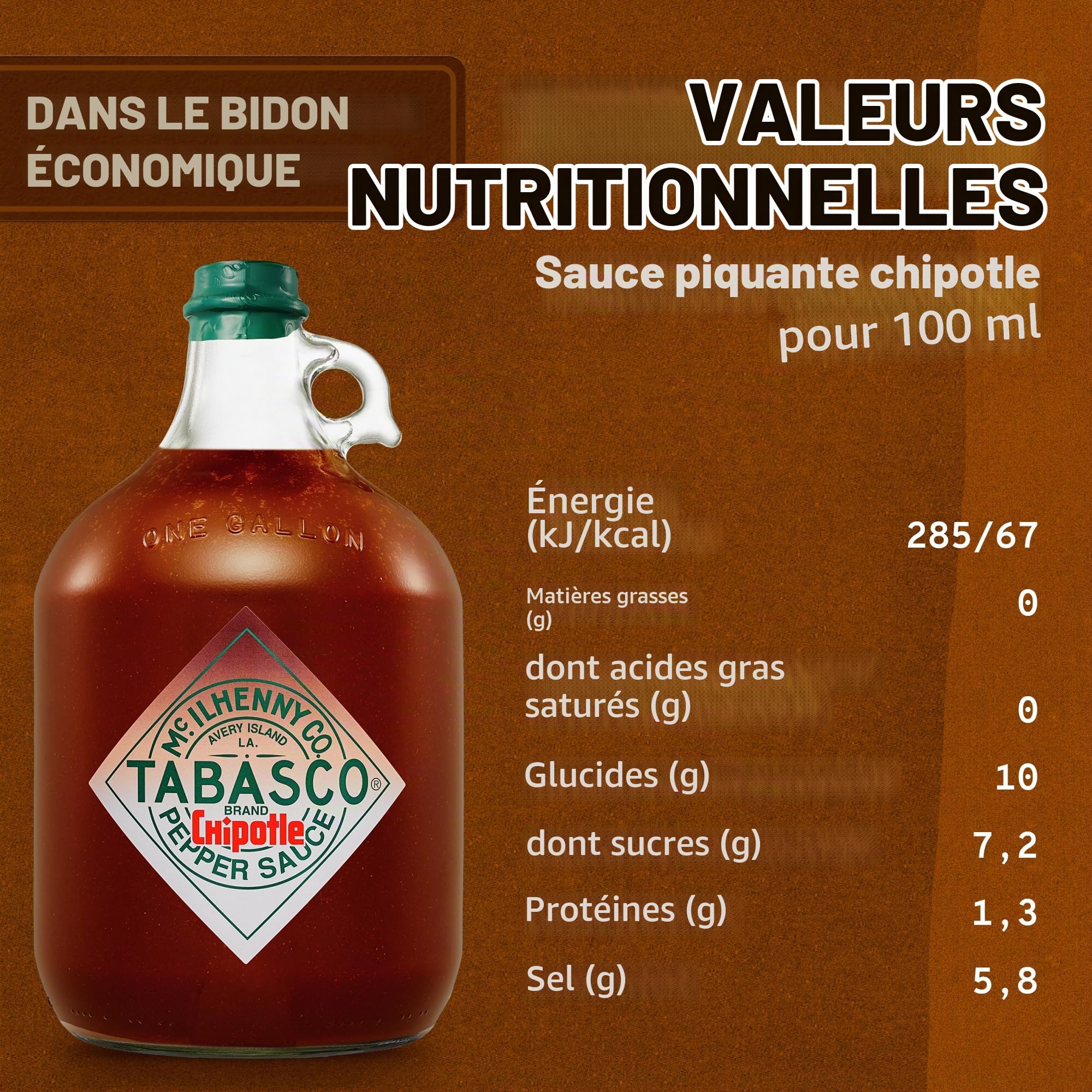 tabasco-chipotle-sauce-piment-chipotle-fum-e-3-78-l-gallon image 2