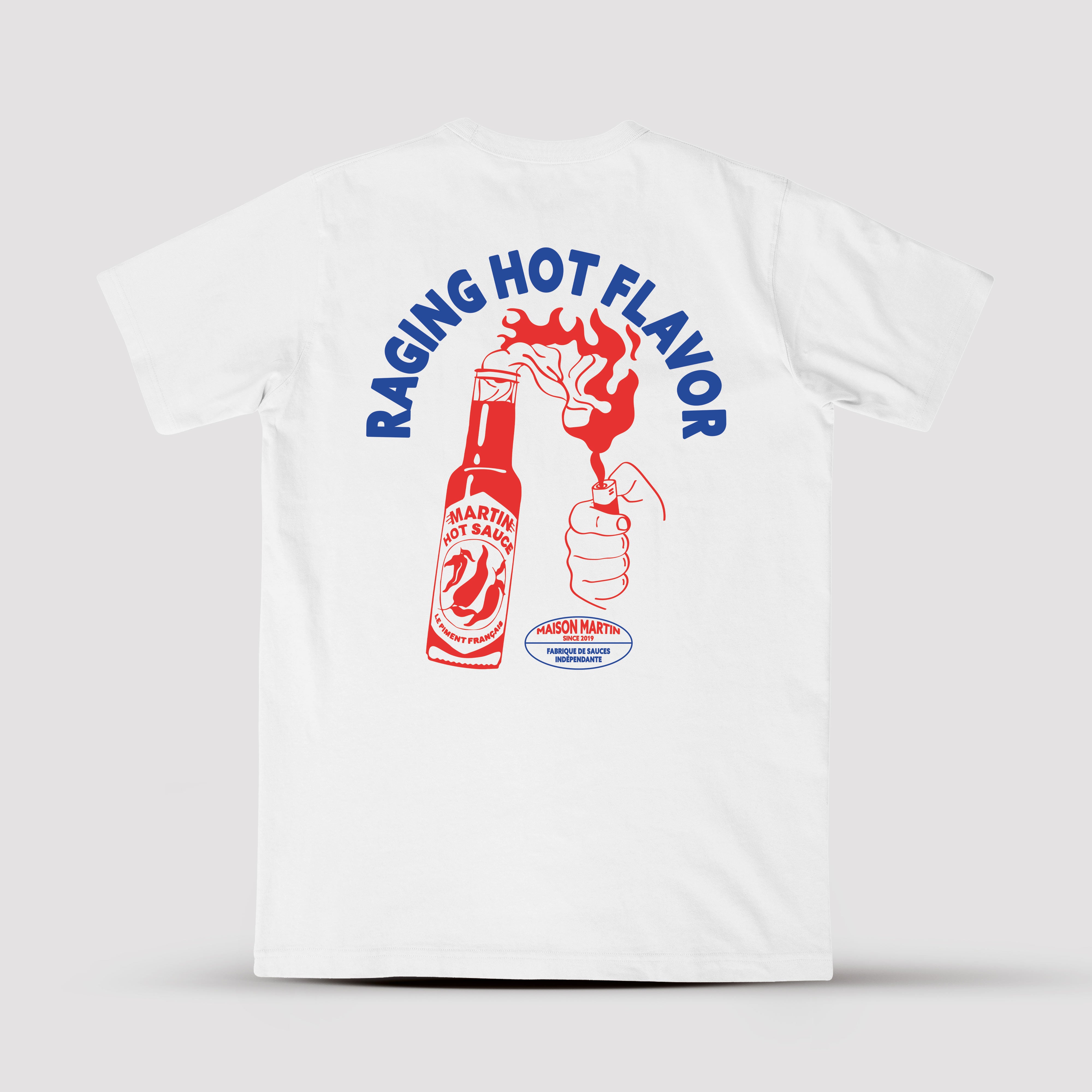 maison-martin-t-shirt-hot-flavor-white-t-shirt-coton-bio-220g image 2