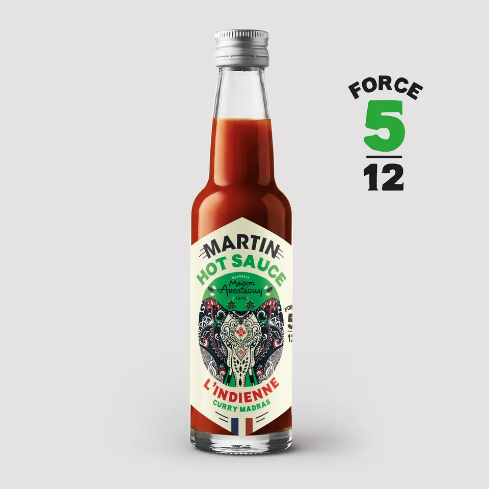 maison-martin-l-indienne-force-5-12-sauce-curry-madras-mangue-habanero-dition-li image 1