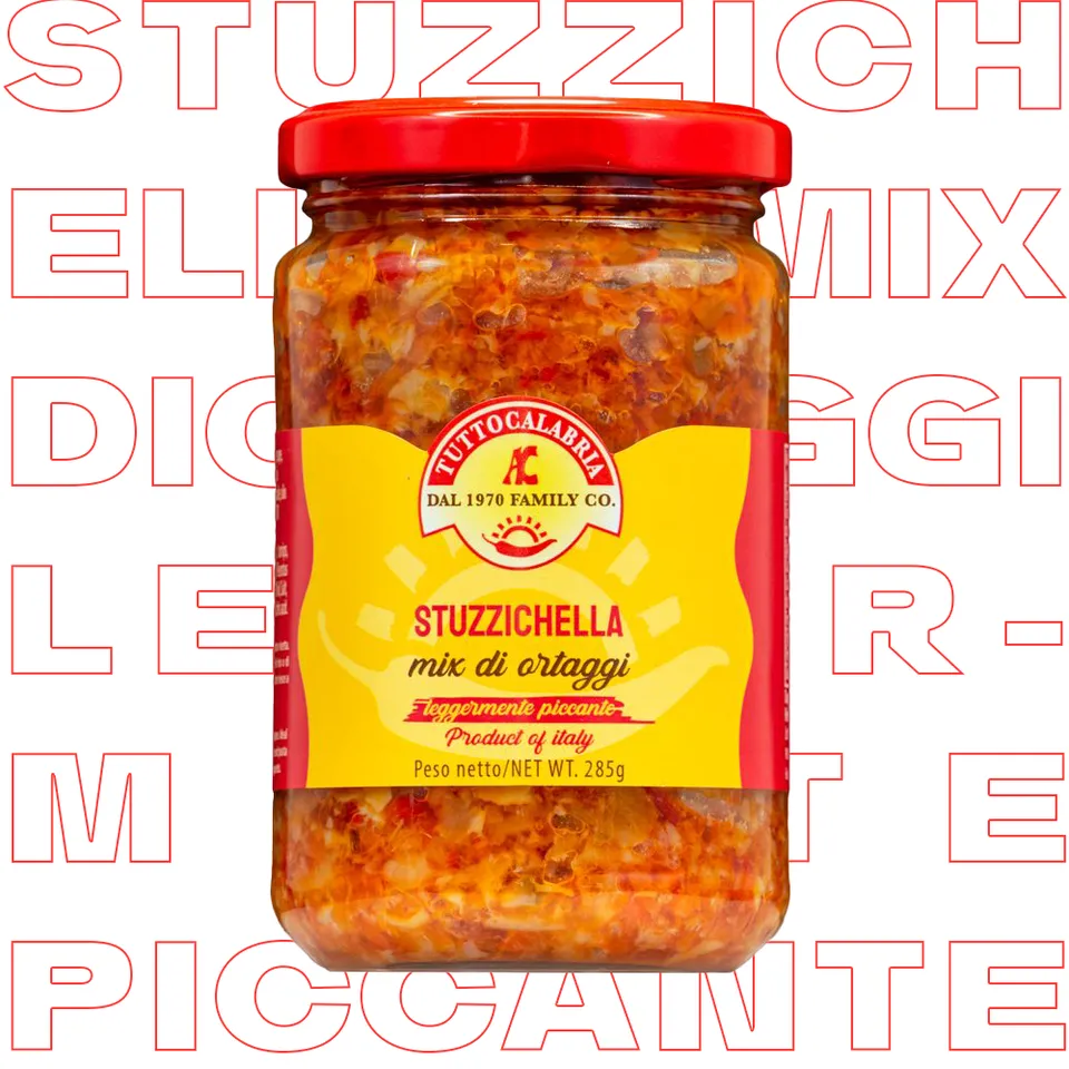 tuttocalabria-stuzzichella-285g-m-lange-de-l-gumes-et-piment-calabrais-en-pot image 1