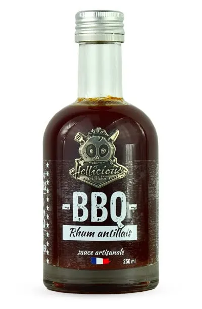 hellicious-sauce-bbq-rhum-antillais-250-ml-sauce-barbecue-fran-aise image 1
