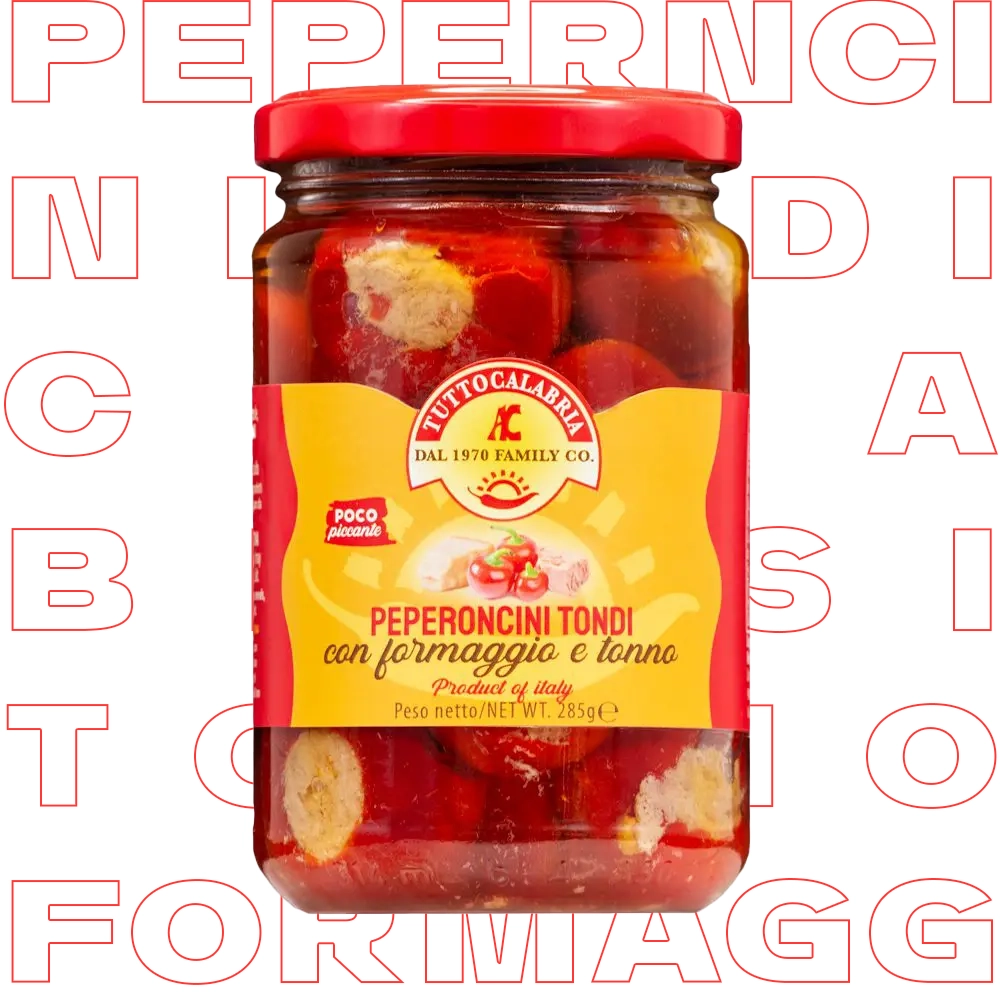 tuttocalabria-peperoncini-ripieni-tonno-e-parmigiano-reggiano-dop-sott-olio image 1